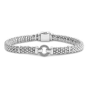 LAGOS Sterling Silver Caviar Bracelet with Open Circle